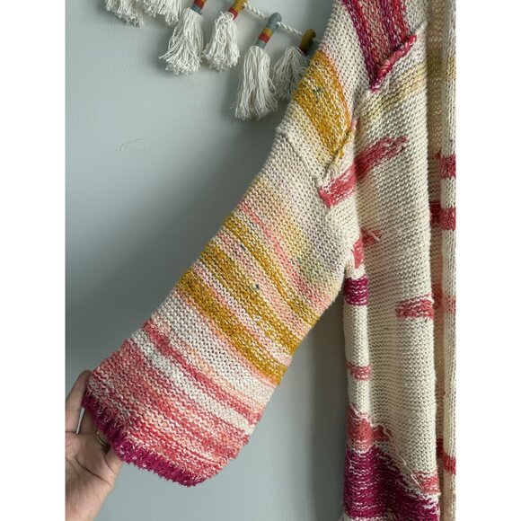 Anthropologie Daily Practice Bethany Sunrise Open Knit Chunky Cardigan Cozy M/L - Picture 5 of 11